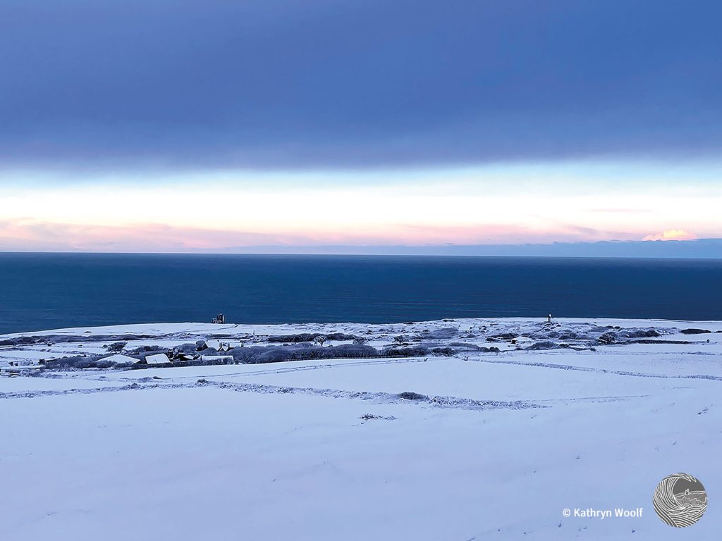 St Agnes Beacon in the snow